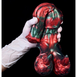 MONSTERED Gode Jofortix 23 x 7cm Noir et Rouge